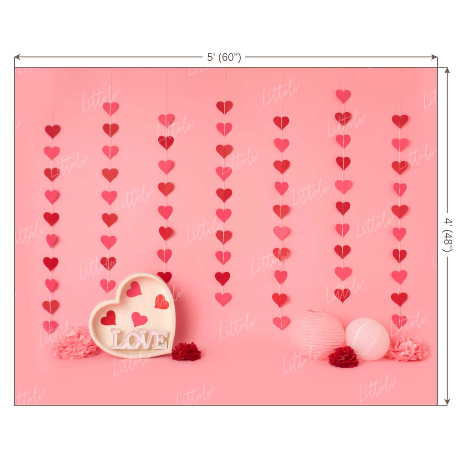 LB0428 Valentine Theme Backdrop