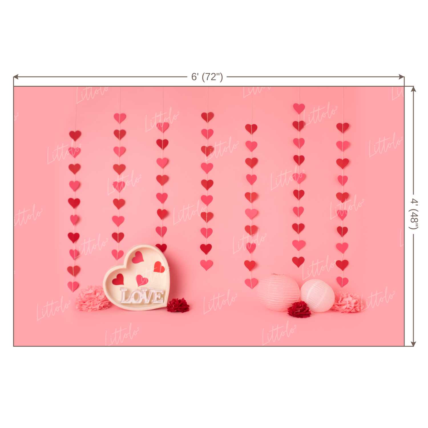 LB0428 Valentine Theme Backdrop