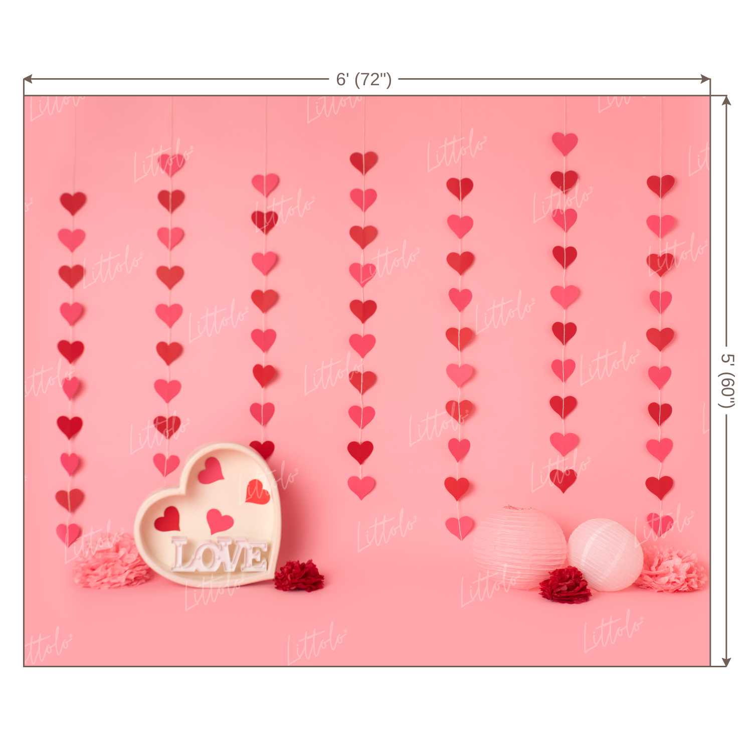 LB0428 Valentine Theme Backdrop