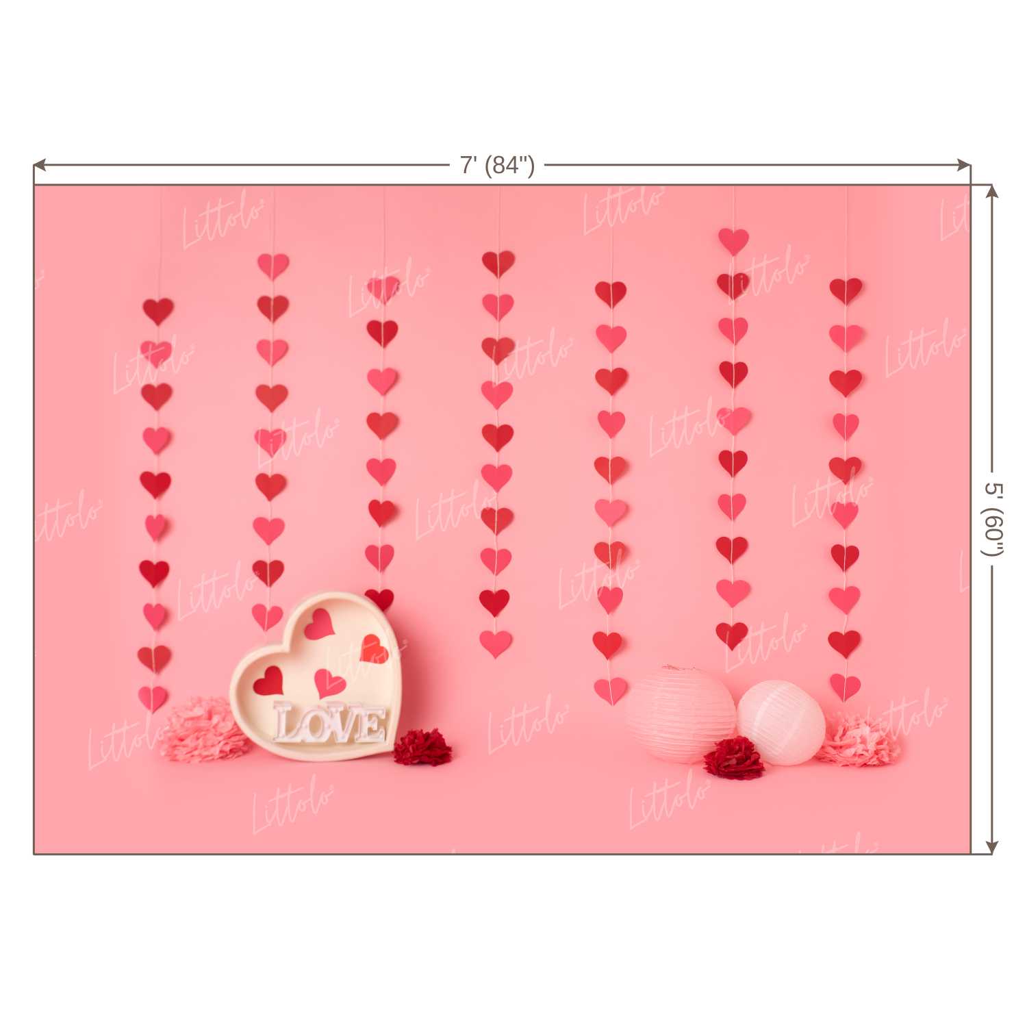 LB0428 Valentine Theme Backdrop