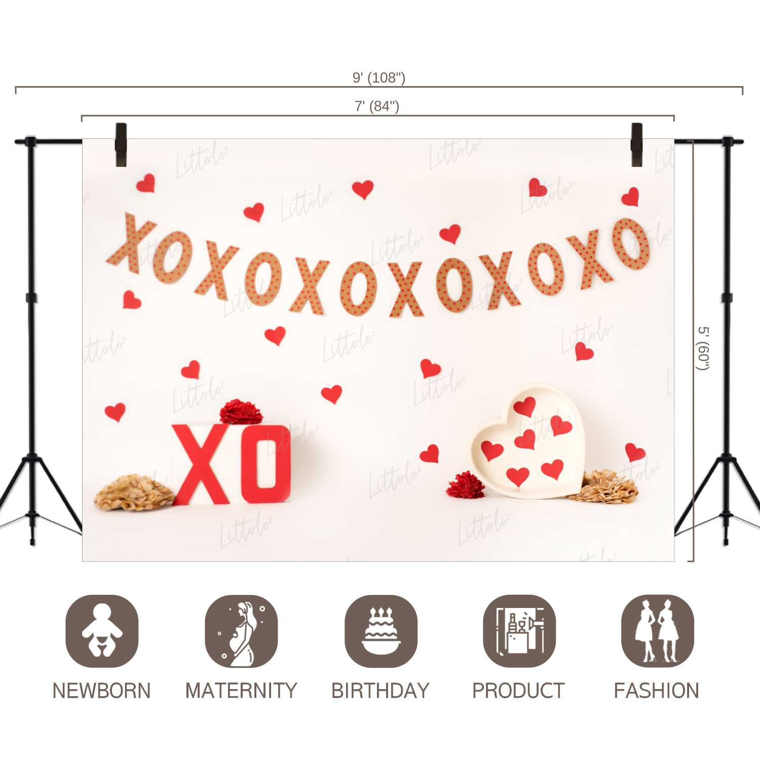 LB0429 Valentine Theme Backdrop