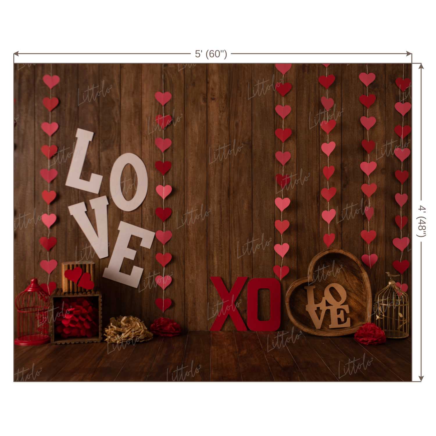 LB0431 Valentine Theme Backdrop