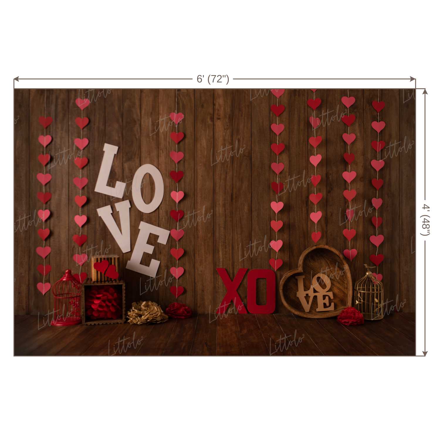 LB0431 Valentine Theme Backdrop