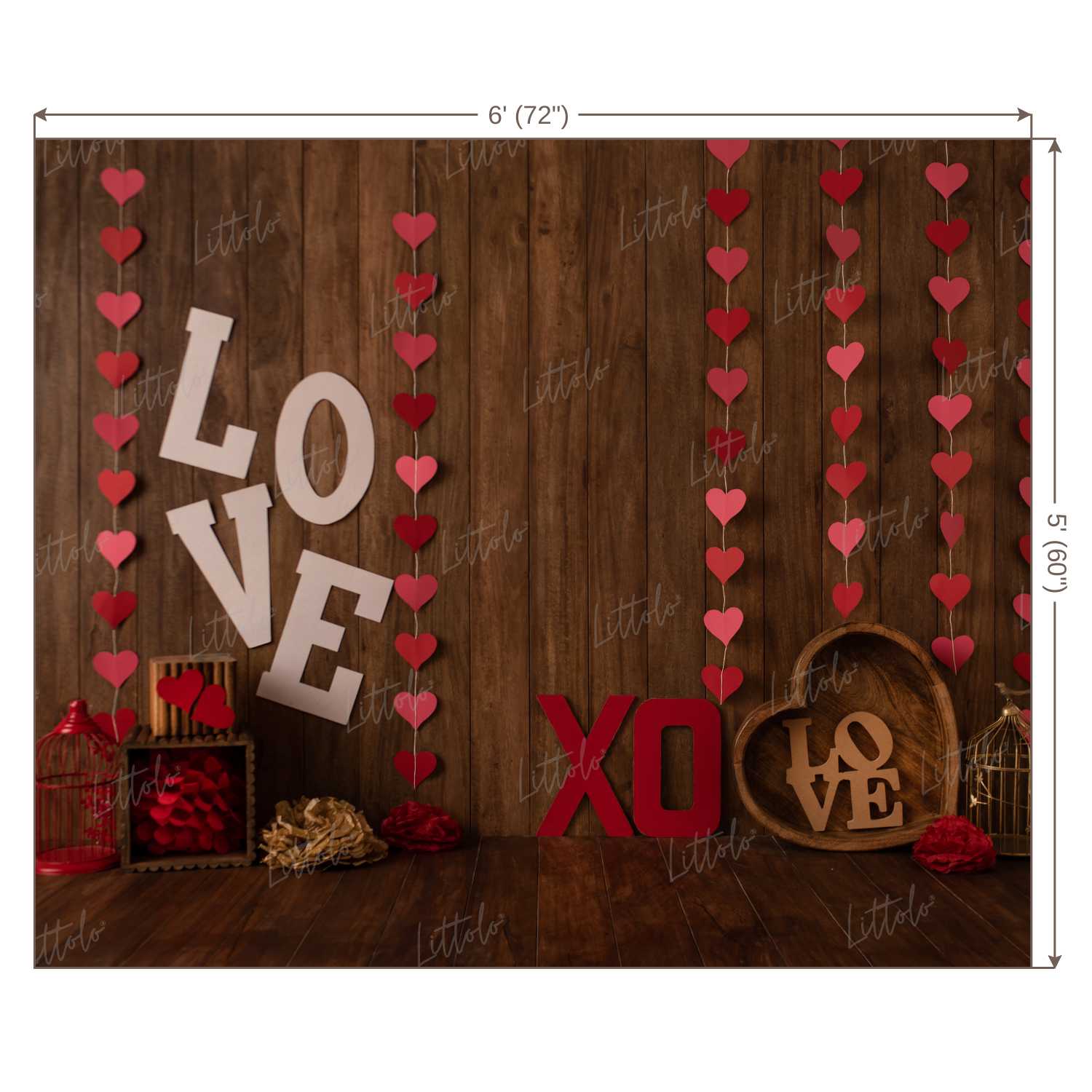 LB0431 Valentine Theme Backdrop