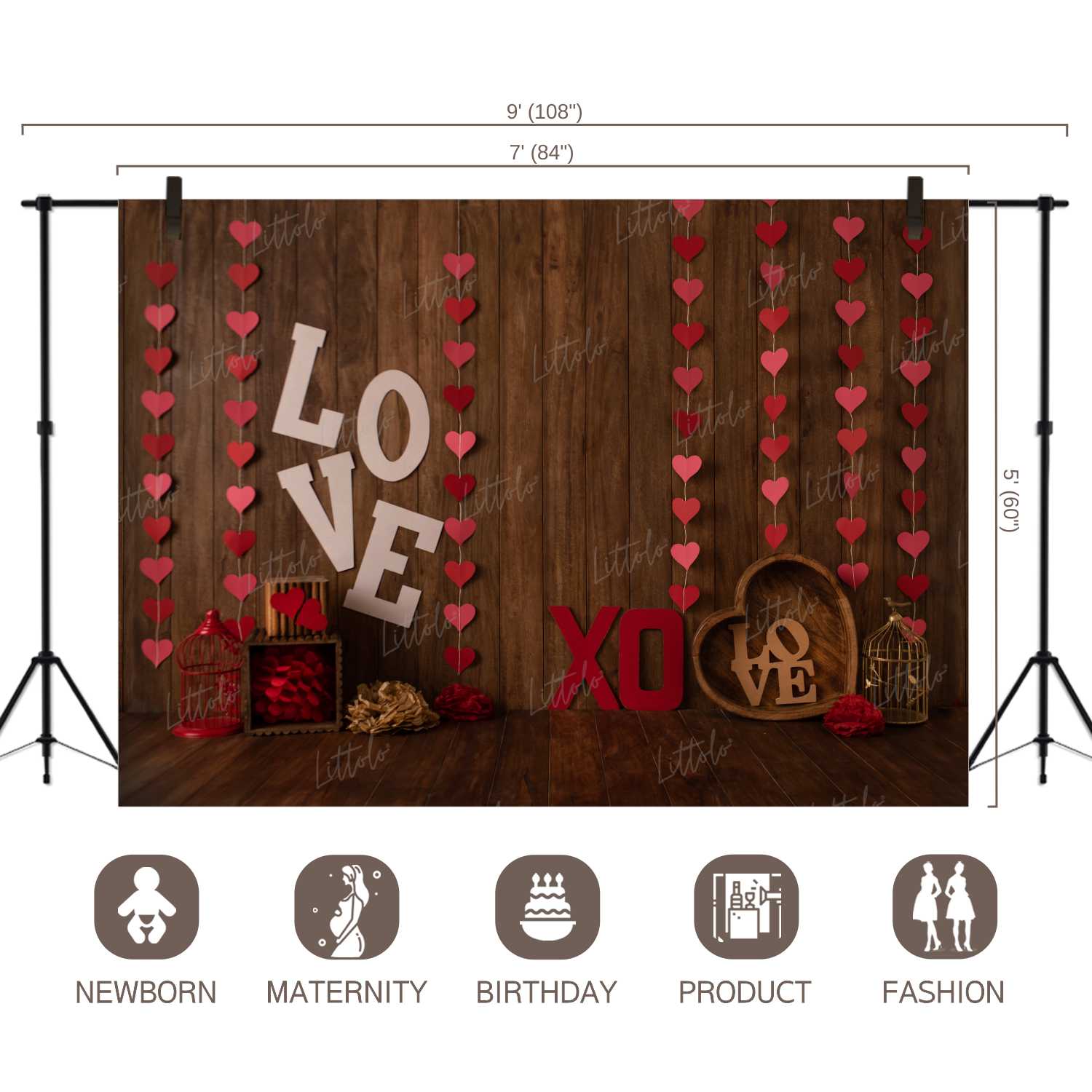 LB0431 Valentine Theme Backdrop