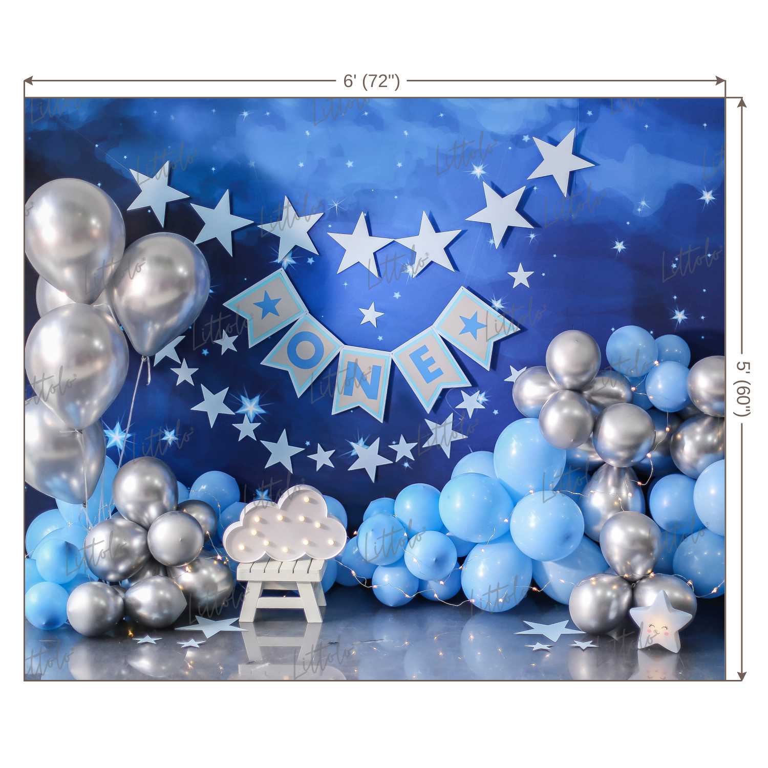 LB0437 Astronaut Balloon Backdrop