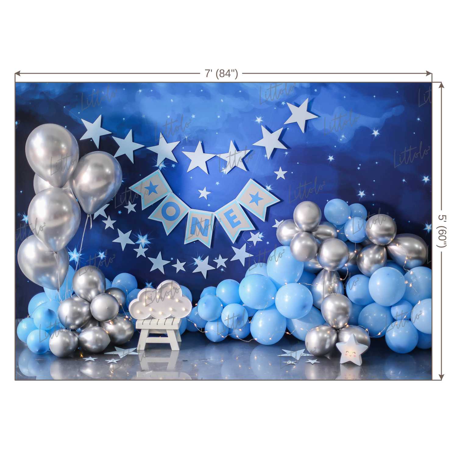 LB0437 Astronaut Balloon Backdrop