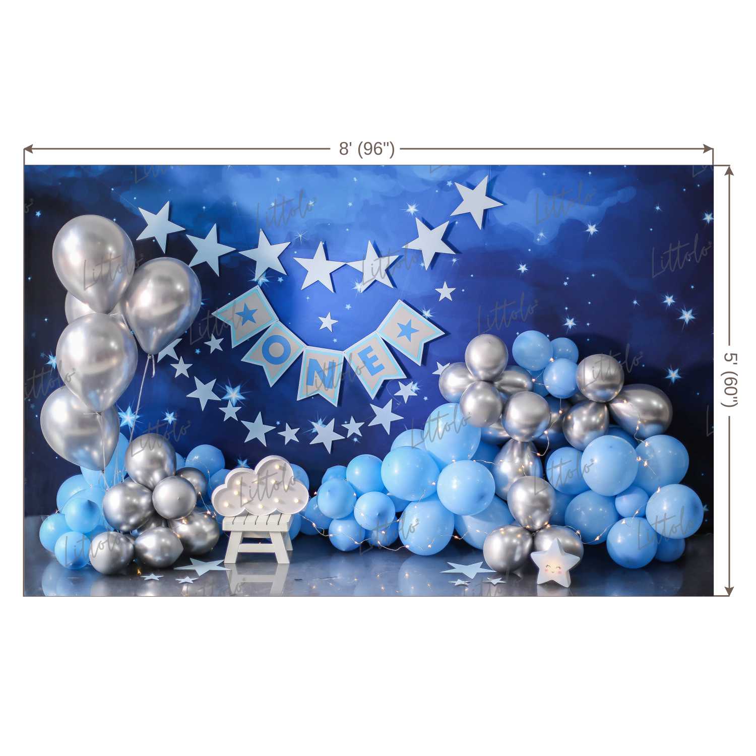 LB0437 Astronaut Balloon Backdrop