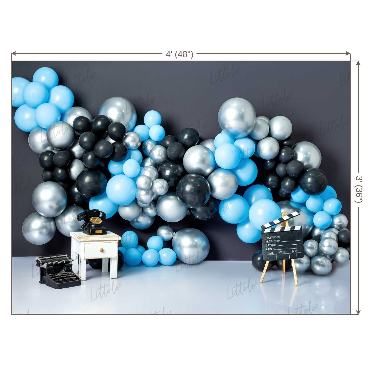 LB0438 Boss Baby Balloon Garland Backdrop