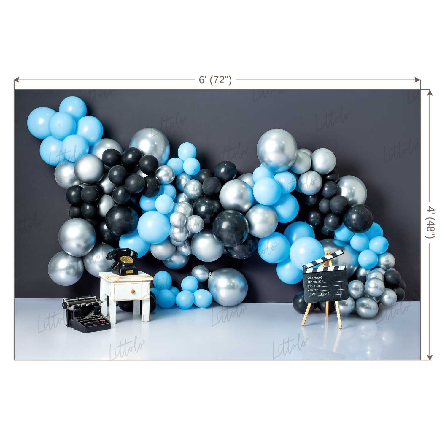 LB0438 Boss Baby Balloon Garland Backdrop