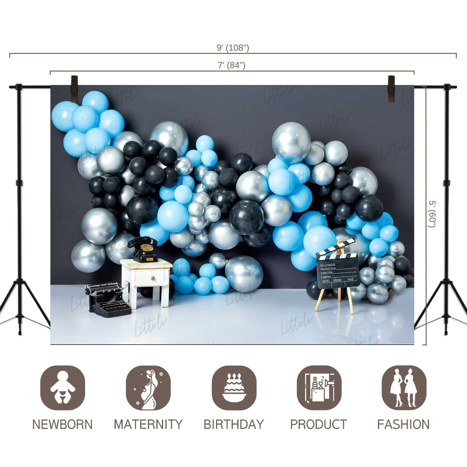 LB0438 Boss Baby Balloon Garland Backdrop