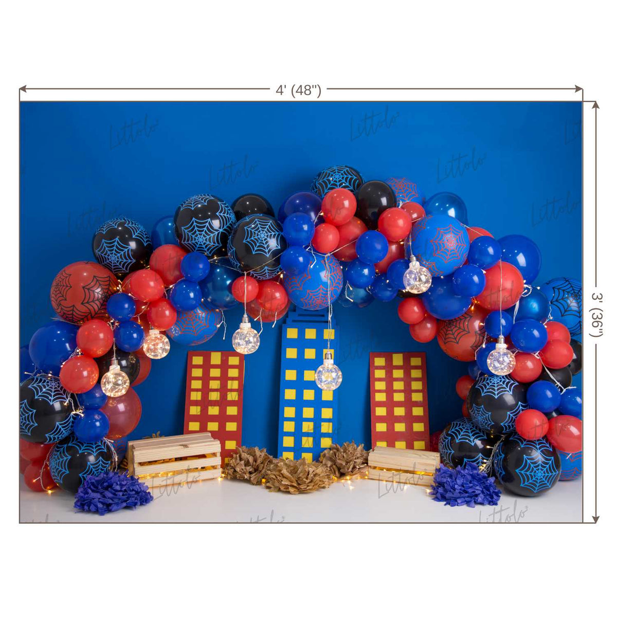 LB0439 Spider Balloon Garland Backdrop