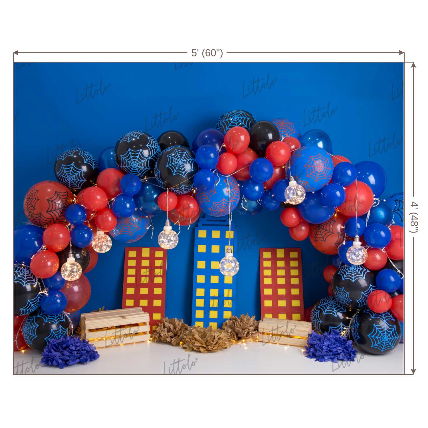 LB0439 Spider Balloon Garland Backdrop