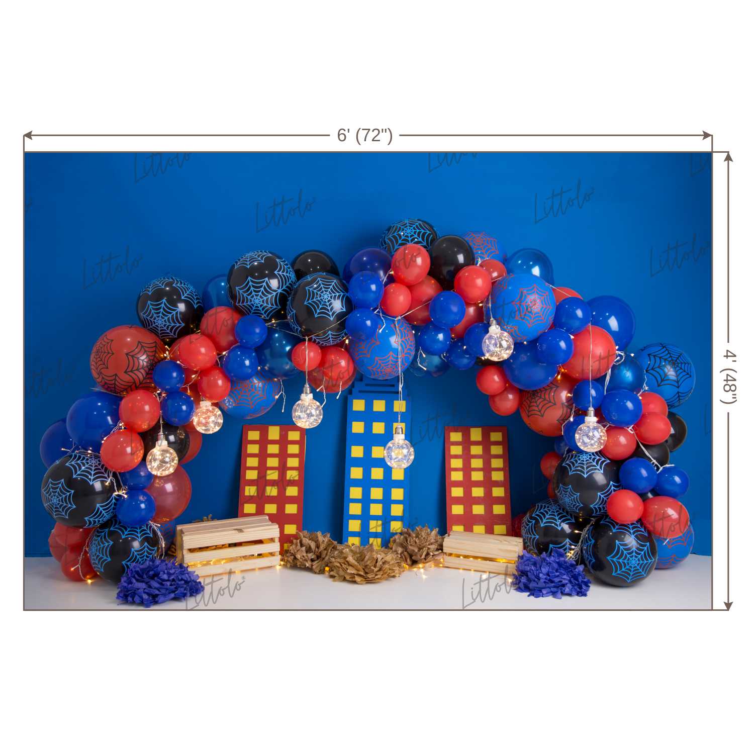 LB0439 Spider Balloon Garland Backdrop