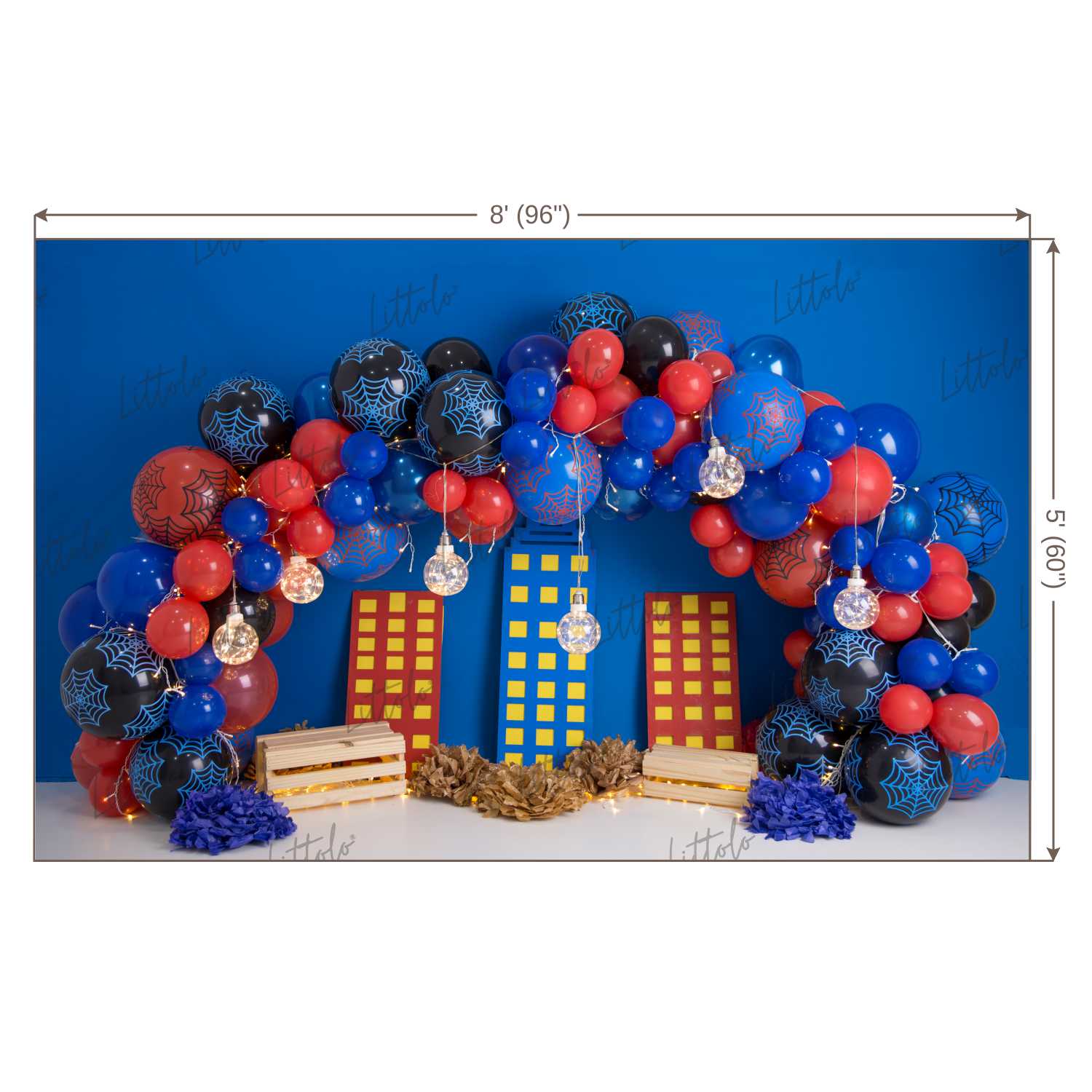 LB0439 Spider Balloon Garland Backdrop