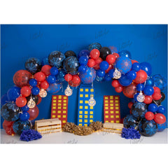 LB0439 Spider Balloon Garland Backdrop