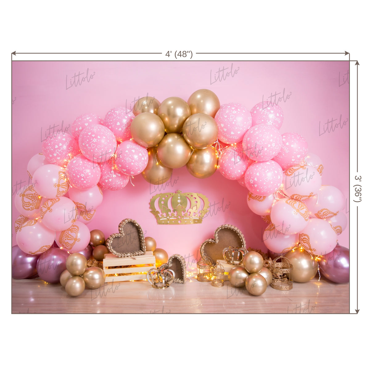 LB0441 Prince Balloon Garland Backdrop