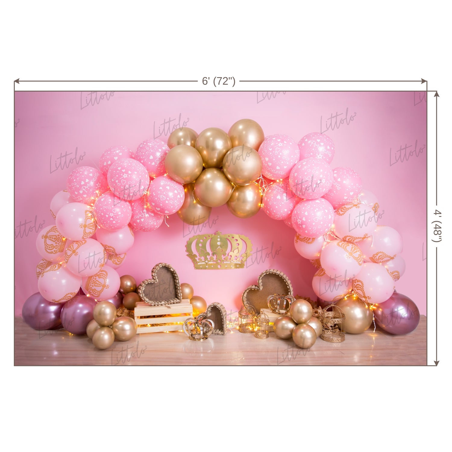 LB0441 Prince Balloon Garland Backdrop