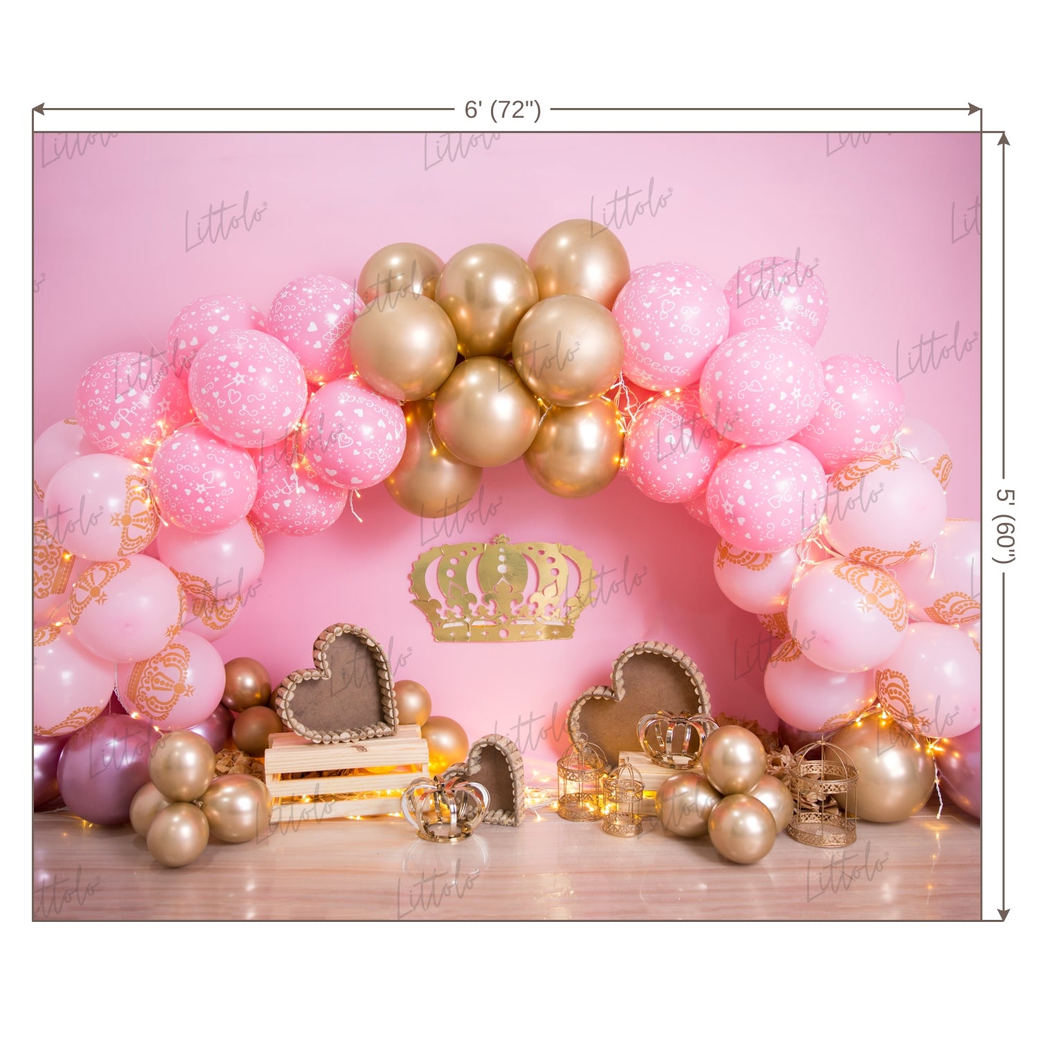 LB0441 Prince Balloon Garland Backdrop