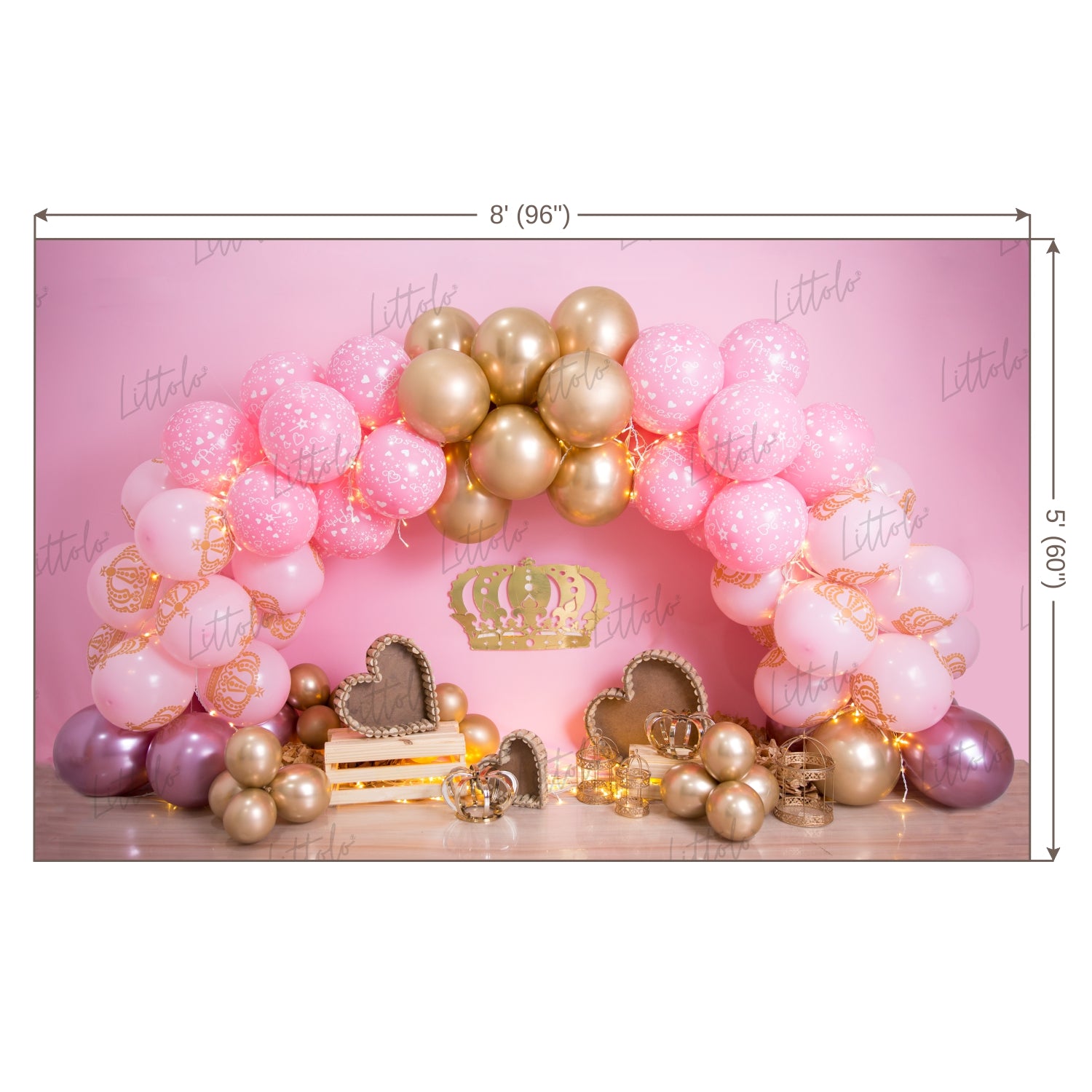 LB0441 Prince Balloon Garland Backdrop