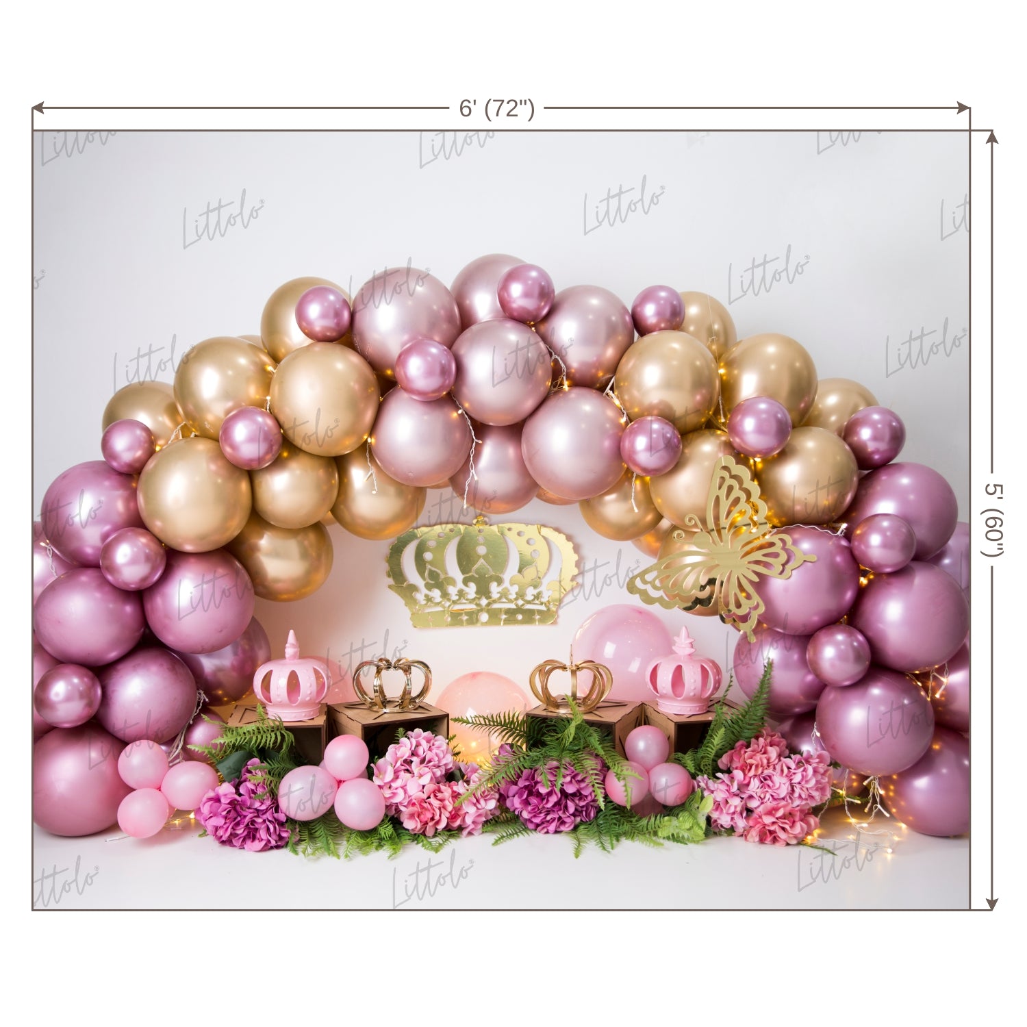 LB0445 Prince Balloon Garland Backdrop