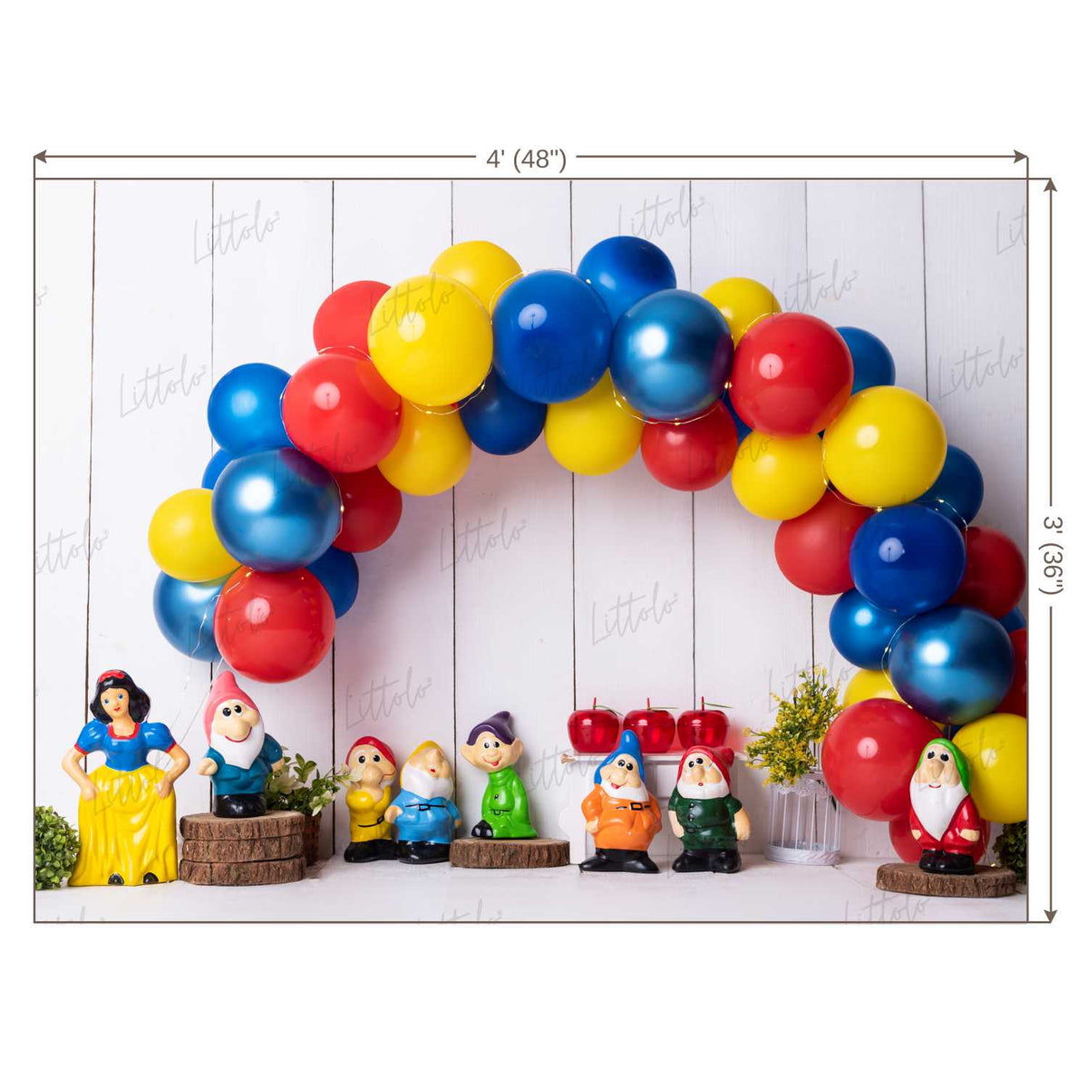 LB0449 Snow White Balloon Garland Backdrop