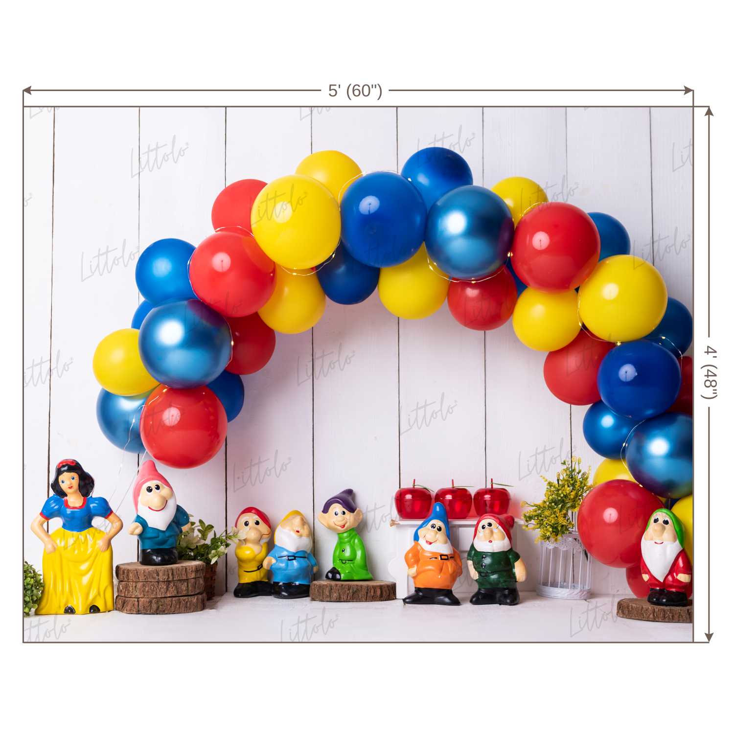 LB0449 Snow White Balloon Garland Backdrop