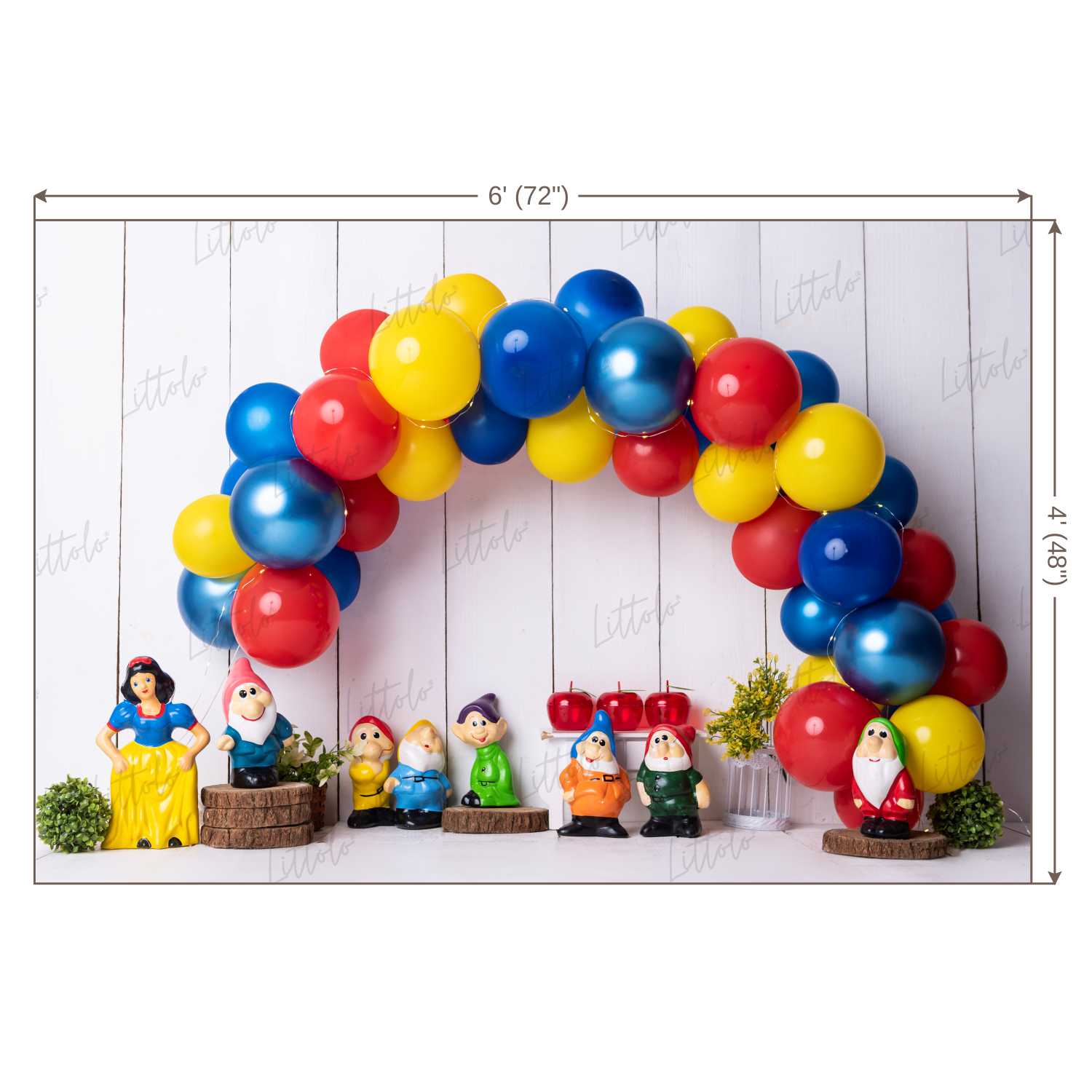 LB0449 Snow White Balloon Garland Backdrop