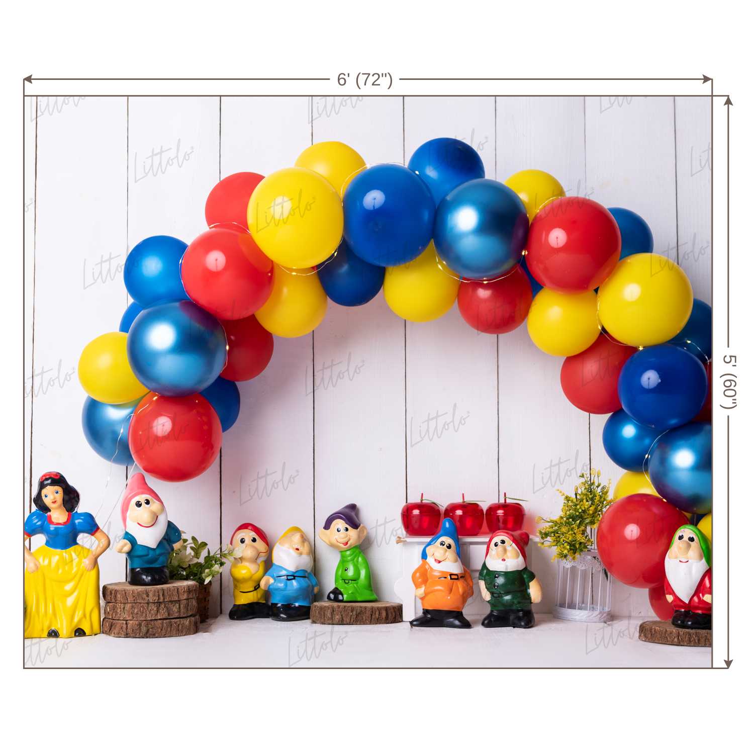 LB0449 Snow White Balloon Garland Backdrop