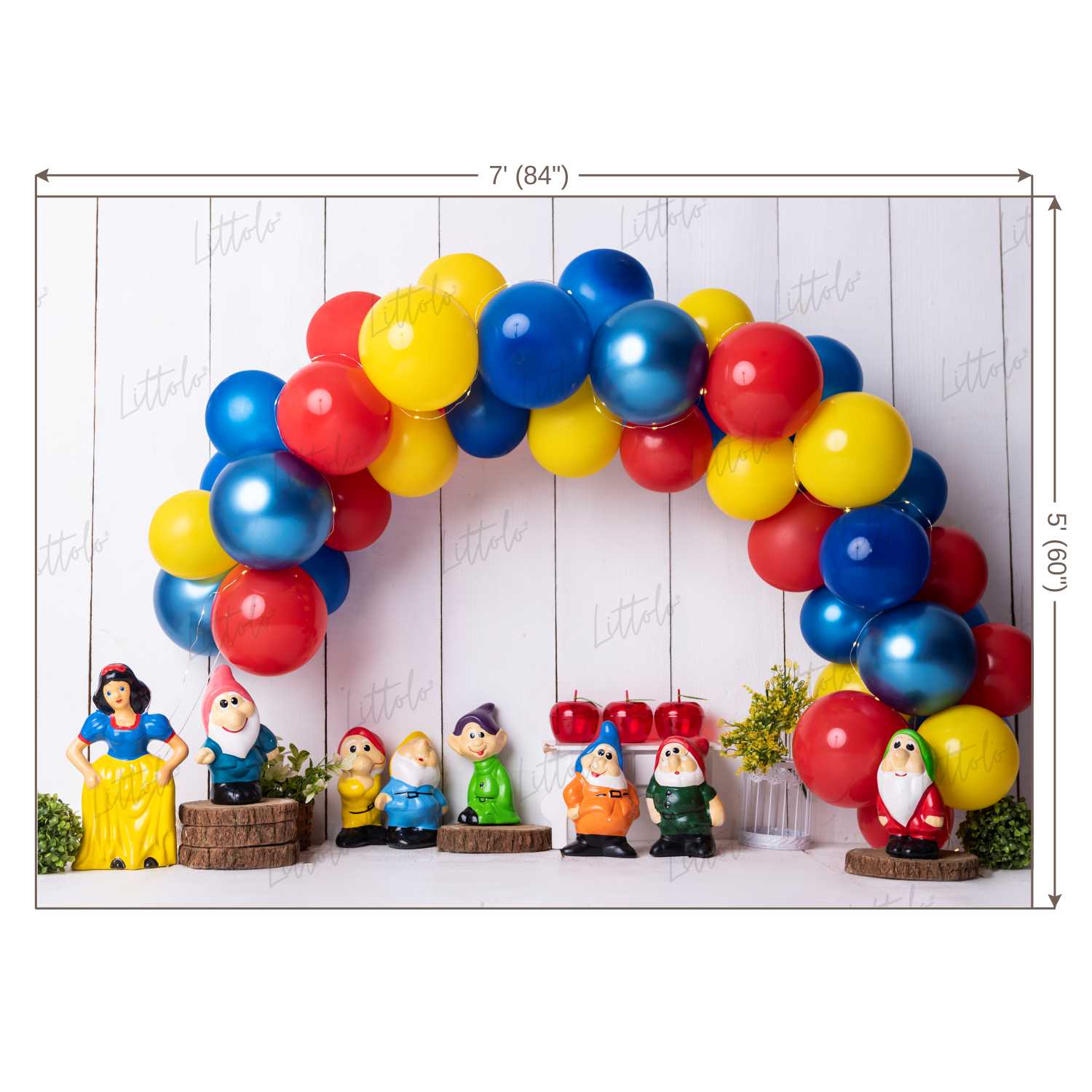 LB0449 Snow White Balloon Garland Backdrop