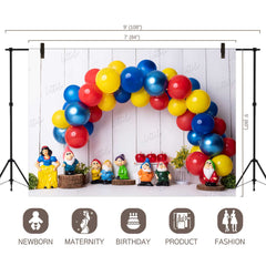 LB0449 Snow White Balloon Garland Backdrop