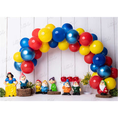 LB0449 Snow White Balloon Garland Backdrop