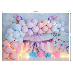 LB0453 Circus Balloon Garland Backdrop