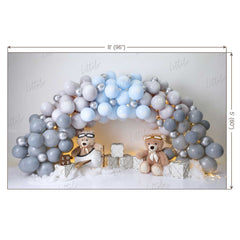 LB0454 Teddy Love Balloon Garland Backdrop