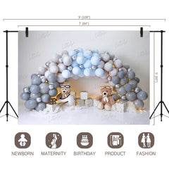 LB0454 Teddy Love Balloon Garland Backdrop