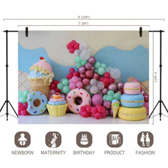 LB0455 Donut Balloon Garland Backdrop