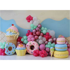 LB0455 Donut Balloon Garland Backdrop