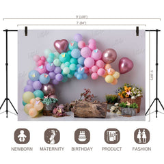 LB0458 Floral Garland Balloon Backdrop