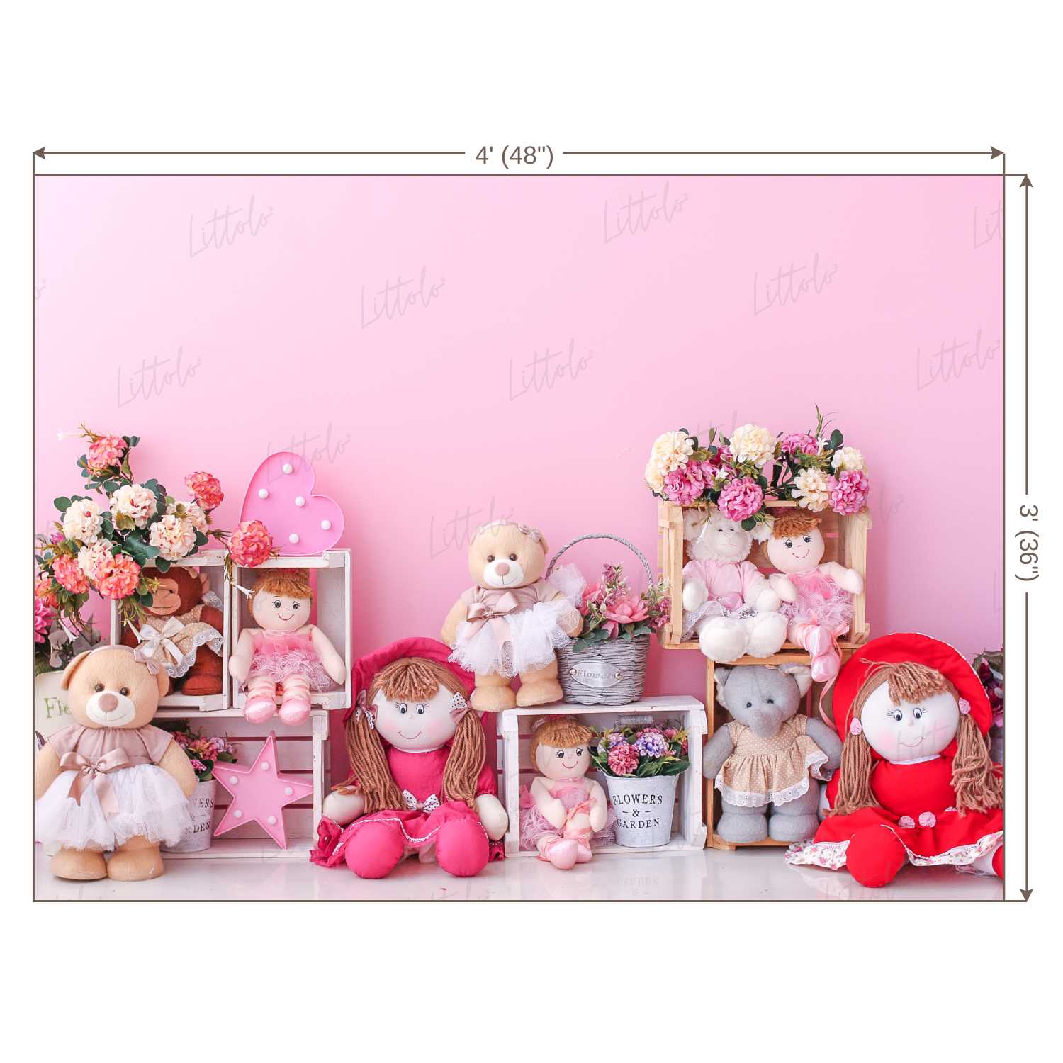 LB0459 Plush Toy Lover Backdrop