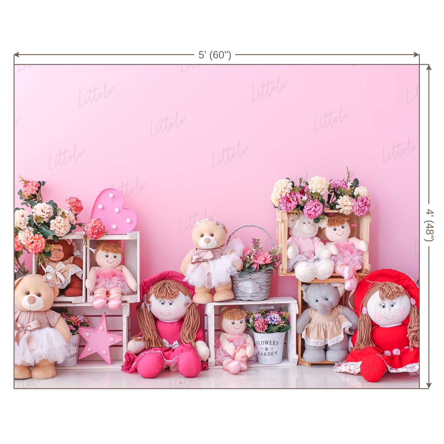 LB0459 Plush Toy Lover Backdrop