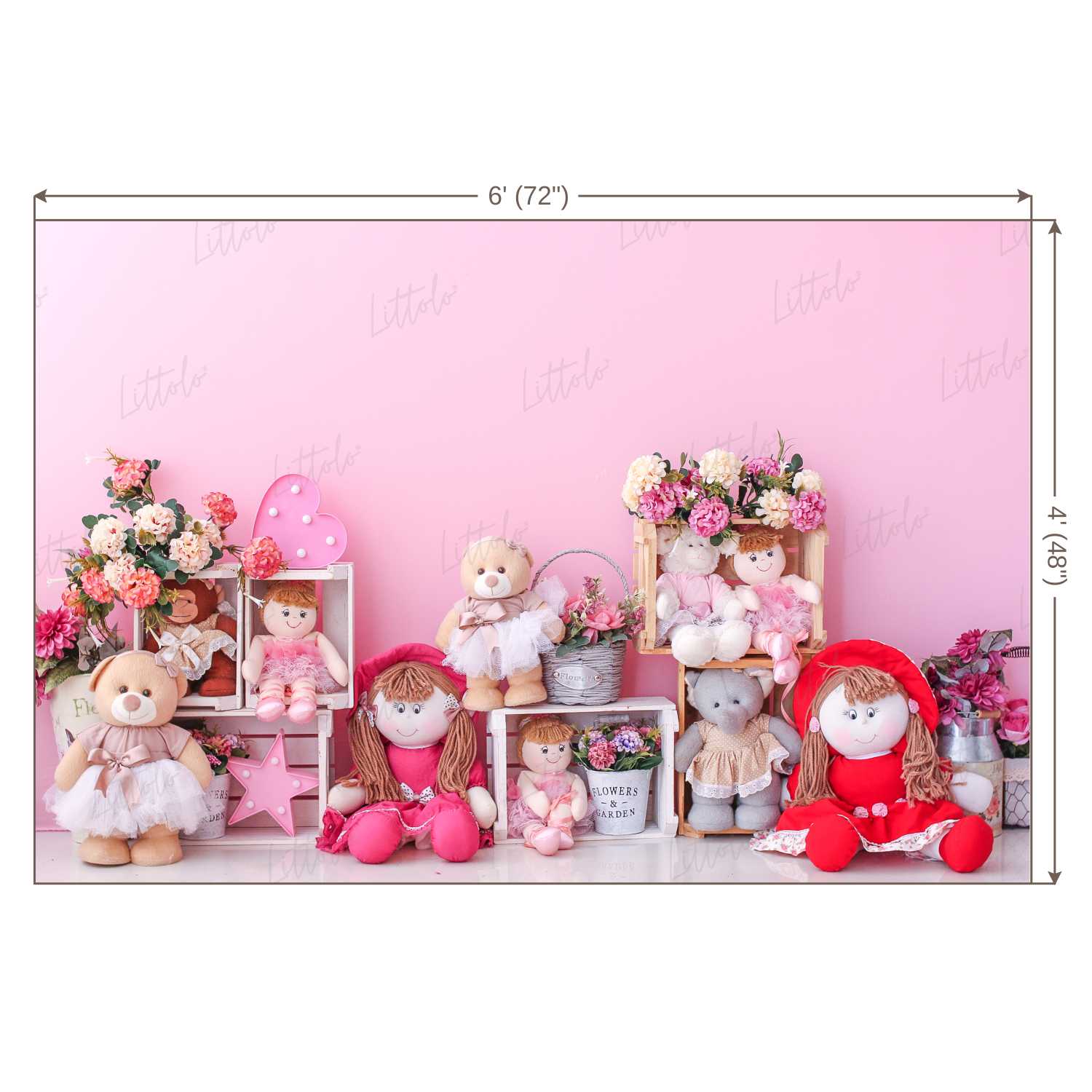 LB0459 Plush Toy Lover Backdrop