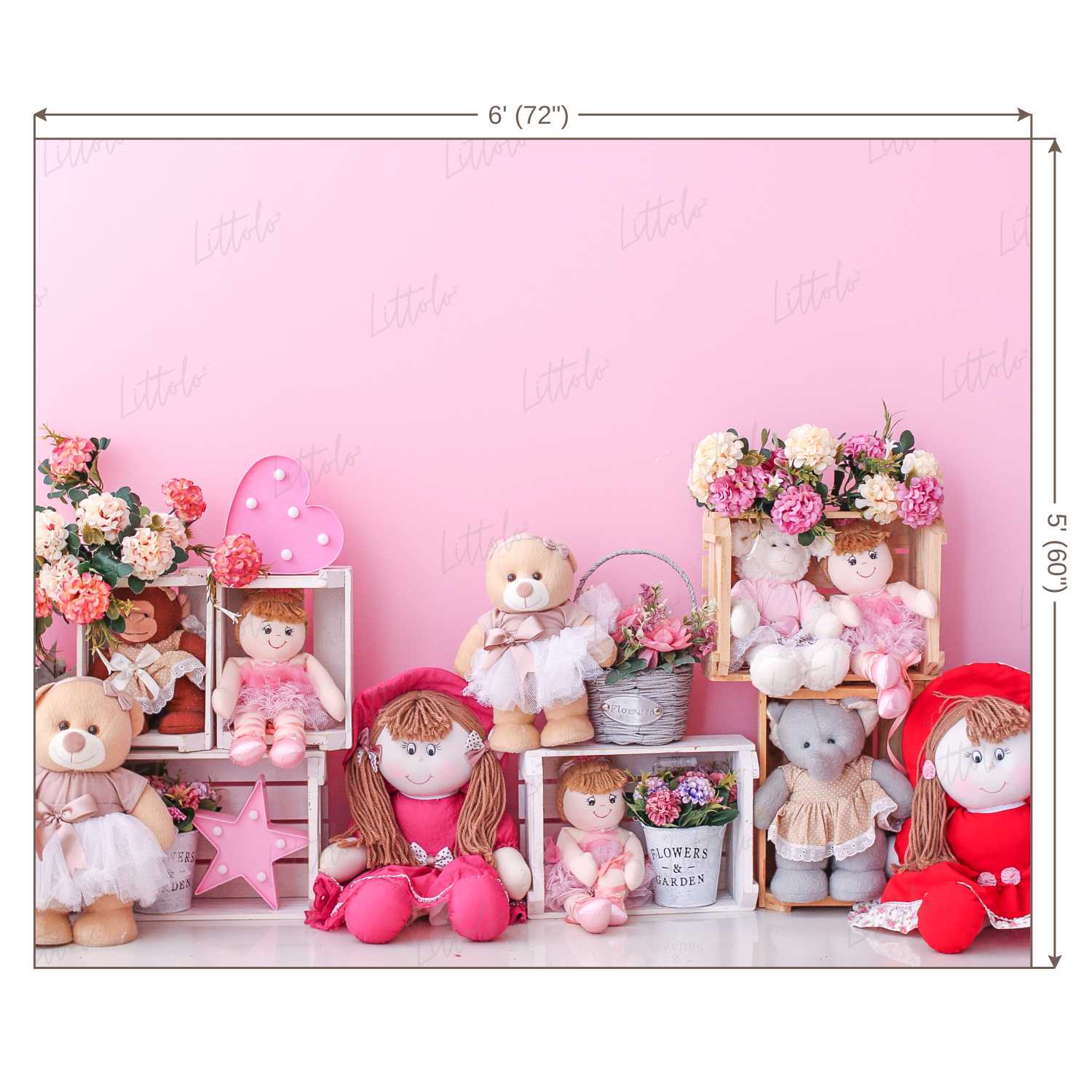 LB0459 Plush Toy Lover Backdrop