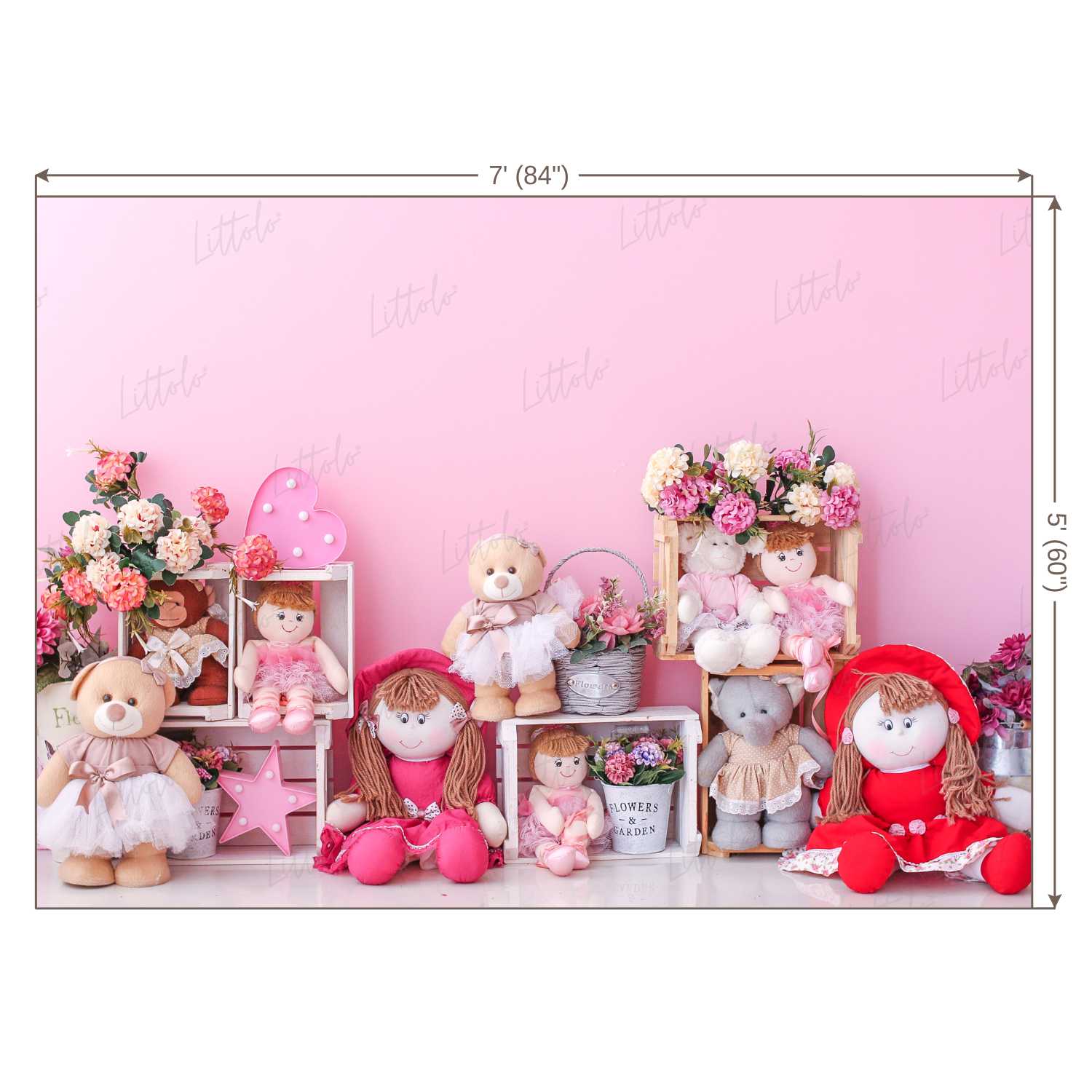 LB0459 Plush Toy Lover Backdrop