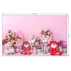 LB0459 Plush Toy Lover Backdrop