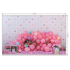 LB0460 Floral Balloon Garland Backdrop