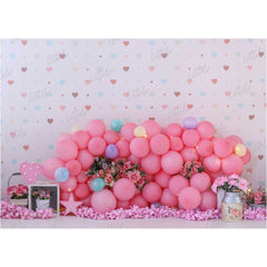 LB0460 Floral Balloon Garland Backdrop