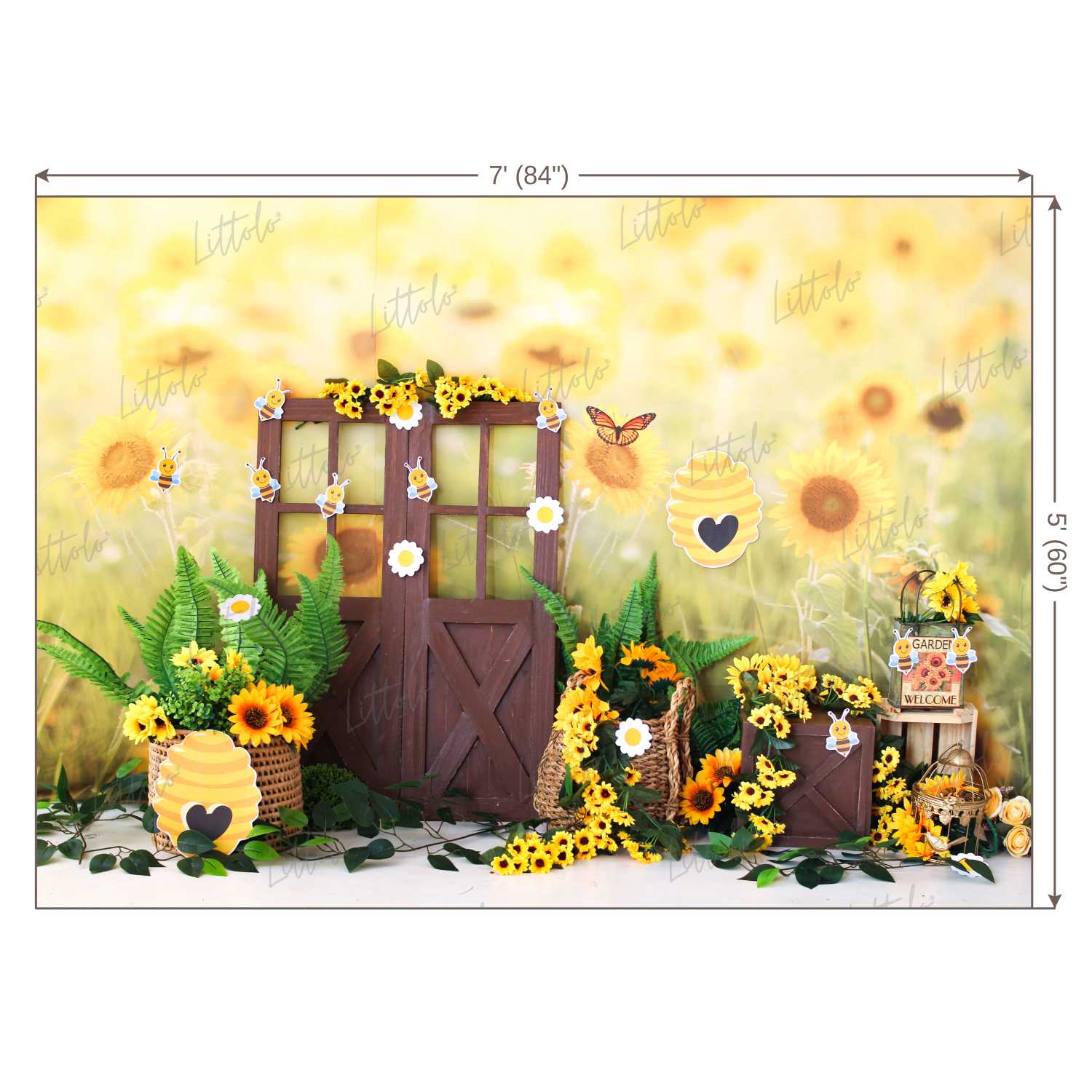 LB0461 Sunflowers Summer Backdrop