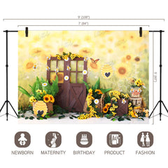 LB0461 Sunflowers Summer Backdrop