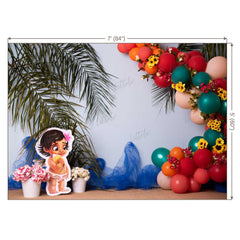 LB0462 Tropical Beach Polynesian Tribe Backdrop