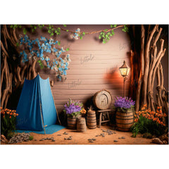 LB0465 Vintage Glamping Tent Backdrop